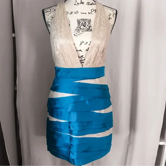 bebe | Dresses | Bebe Halter Neckline Ivory And Turquoise Open Back Bandage Dress | Poshmark bebe | Dresses | Bebe Halter Neckline Ivory And Turquoise Open Back Bandage Dress | Poshmark